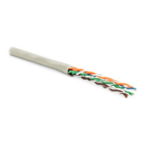 UUTP4-C5E-P24-IN-PVC-GY-100 (100 м) Кабель витая пара, неэкранированная U/UTP, категория 5e, 4 пары (24 AWG), многожильный (patсh), PVC, -20°C – +75°C, серый