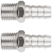 Herringbone adapters 10 mm - 1/4" external thread, 2 pcs.
