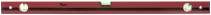 Optima level, 3 eyes, red body, milled working face, 800 mm scale