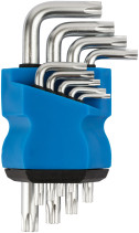Sprocket keys, set of 9 pcs. T10-T50, in a plastic holder