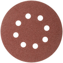Круги абразивные шлифовальные перфорированные на ворсовой основе под "липучку" (Р40, 125 мм, 5шт.), CUTOP Profi