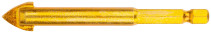 Universal drill bit for tiles, glass, porcelain stoneware, concrete, brick, hexagonal U-shank for a bit, 12x85 mm