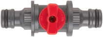 Plastic adapter with shut-off valve (quick-release connection)