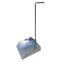 Совок для мусора 310 х 310 (оцинкованная сталь, ручка-порошковая окраска, крепится на заклепках)