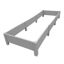 PVC plastic bed 1x3 m height 27 cm, grey