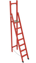 SVD-2.3 with vertical support dielectric fiberglass stepladder, h=3350mm, h of the working platform=2300mm, steps.7
