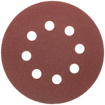 Круги шлифовальные с отверстиями (липучка), алюминий-оксидные, 125 мм, 5 шт. Р 100