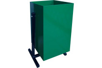 Урна металлическая квадратная У-2 (24 л), в стрейч пленке