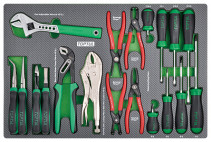 Set of sponge tools and screwdrivers, 19 pieces in a soft base (D) TOPTUL GED1912