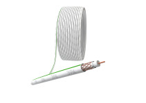 S-B-75-PVC100 ERA SAT 703 B Coaxial cable, 75 Ohm, Cu/(75% Cu braid), PVC, color white, 100 m coil