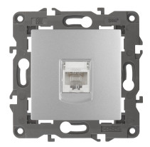 Розетка ЭРА Elegance 14-3107-03 информационная RJ45 IP20 алюминий