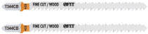 Double-sided wood canvases, HCS, sharpened teeth, 116/90 mm (T344CB), 2 pcs.