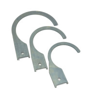 Set of gripping pipe hooks (114, 89, 78)