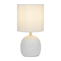 Rivoli Sheron 7044-502 Table Lamp 1 * E14 40W ceramic white with lampshade