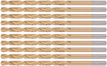 Сверла HSS по металлу, удлиненные, титановое покрытие 6,0х139 мм (10 шт.)