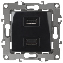 12-4110-06 ЭРА Устройство зарядное USB, 230В/5В-2100мА, IP20, Эра12, чёрный