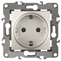 Розетка ЭРА Серия 12 12-2001-15 2P+E Schuko 16A-250В IP20 без м.лапок перламутр