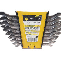 Набор ключей рожковых (6х7,8х10,10х11,12х13,14х15,16х17,17х19,19х22мм) холдер 8 предметов CrV PRO ЭВРИКА 1/30