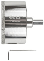 Коронка кольцевая по керамограниту, камню и кафелю алмазная с центровочным сверлом 73х70 мм