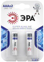 Батарейки ЭРА LR03-2BL SUPER Alkaline