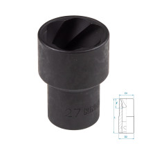 Head for damaged fasteners 1/2", 27 mm KING TONY 9TD403-27M