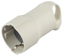 ERA R3 cable socket with 16A grounding with ring indirect input white