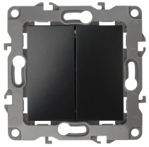 12-1106-05 ERA Double Switch, 10AH-250V, IP20, Era 12, Anthracite