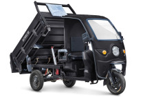 Cargo electric tricycle Rutrike D5 hydraulic CABIN 1700 60V1200W, black-matt