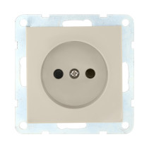 Socket without s/c, with blinds (beige) LK60