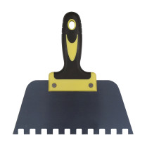 Шпатель "Мастер" зубчатый, с пластиковой двухкомпонентной ручкой (ширина полотна 125 мм)