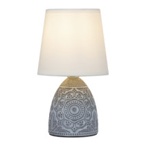 D7045-502 Настольная лампа Rivoli Debora D7045-502 1 * Е14 40 Вт керамика синяя с абажуром