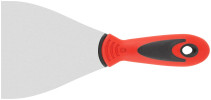 Spatula, stainless steelsteel, rubberized handle 100 mm