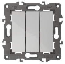 Выключатель ЭРА Elegance 14-1107-01 тройной 10АХ-250В IP20 белый