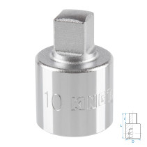 Socket 1/2", 10 mm, four-sided KING TONY 401410M