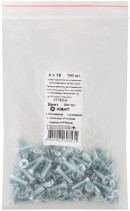 Винт с потайной головкой с полной резьбой оцинкованный DIN 965 4х16 (фасовка 100 шт)