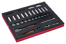 Fit&Go Набор торцевых головок 3/8" в ложементе, 38 предметов