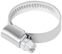 Хомут обжимной накатной, ширина 9 мм, нерж.сталь 16-32 мм