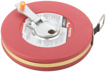 Tape measure, fiberglass tape, red plastic case 20 m