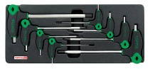 Набор шестигранных отверток с L-образной ручкой 2-10 мм, 8 предметов в ложементе TOPTUL GAAT0814