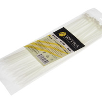 Хомут пластиковый ER-04300 белый 4.0x300мм универсальный (100шт) ЭВРИКА /1/500