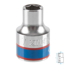 Головка торцевая стандартная шестигранная 3/8", 7 мм KING TONY 333507M