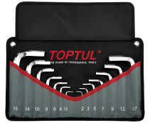 Набор шестигранников Г-образных 2-19 мм, 14 предметов TOPTUL