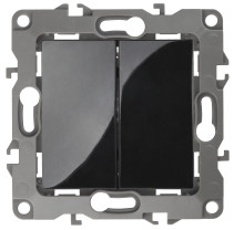 Switch ERA Series 12 12-1112-06 Crossover Double, 10AH-250V, Black