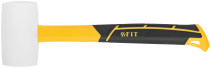 Киянка резиновая белая, фиберглассовая ручка 50 мм (340 гр)