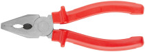 Light combination pliers, plastic handles, 160 mm polished steel