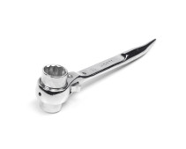 Ключ коликовый торцевой трещоточный 19х22 хром HORTZ