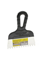 Шпатель зубчатый нержавеющий 150 мм, зуб 6х6 мм, ЧЕГЛОК (80)