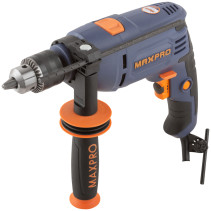 MAX-PRO Impact drill 710 W; 0-2800 rpm; key chuck 1.5-13 mm; 1.7 kg; anti-vibration handle; rubber inserts; box.