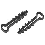 Дюбель хомут ЭРА NO-225-210 для плоского кабеля 6-14 мм чёрный (50 штук)