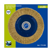 Кордщетка для точил ПРАКТИКА 250 мм мягкая, переходники 1/2", 5/8", 3/4", 7/8", 1" (773-392)